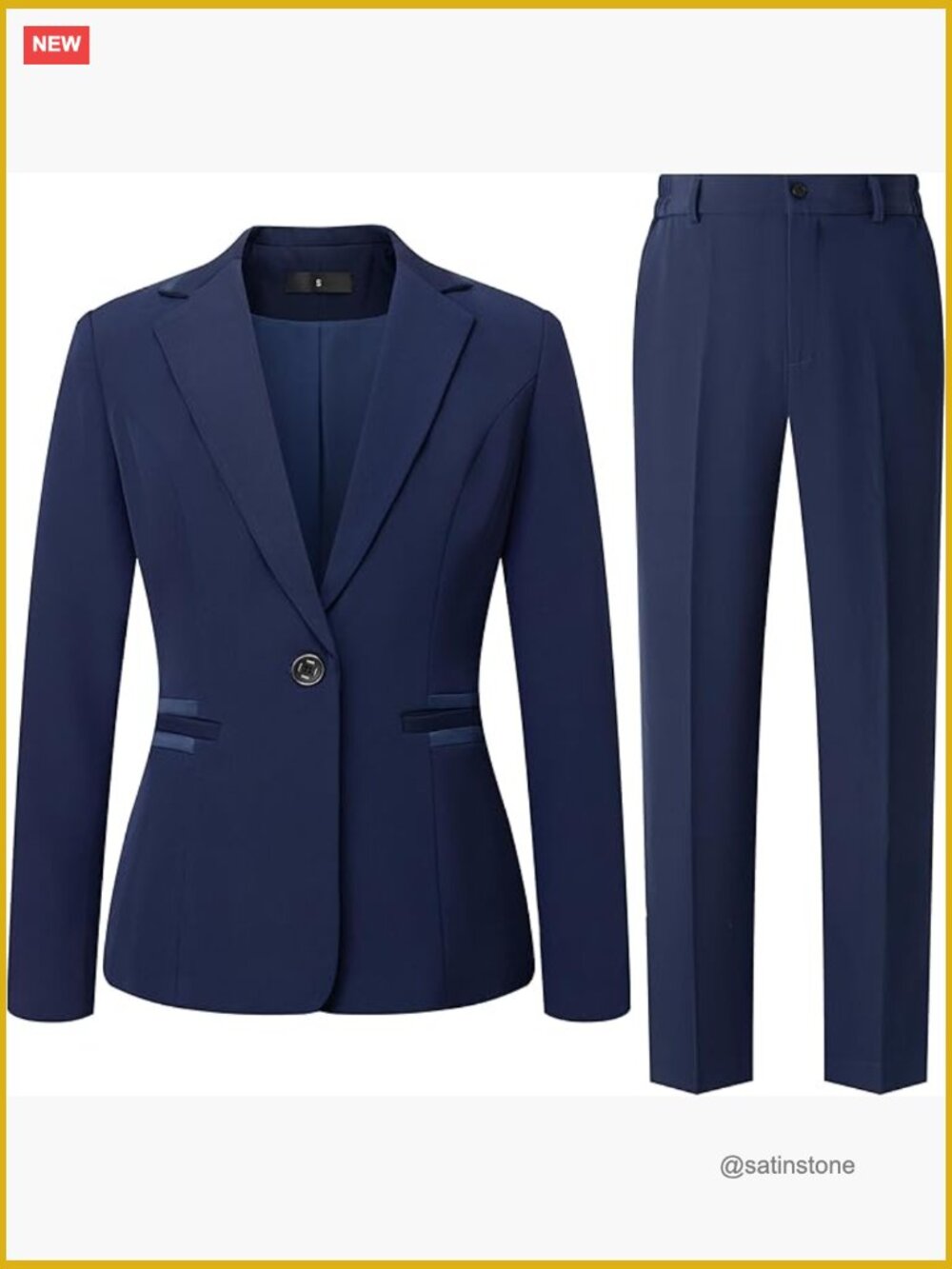 Women's 2 Piece Business Suit Set Blazer Pants Dressy Professional Office Outfit